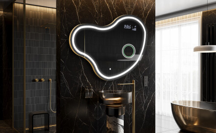 Espelho de Banheiro com LED em Formato Irregular N223