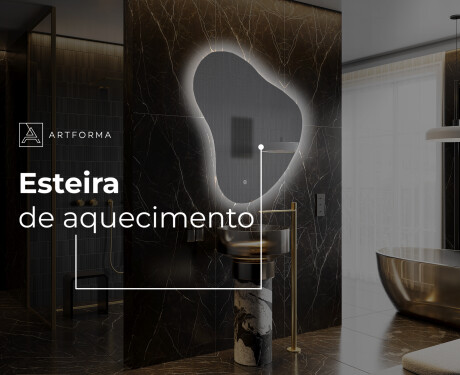 Espelho de Banheiro com LED em Formato Irregular V221 #9