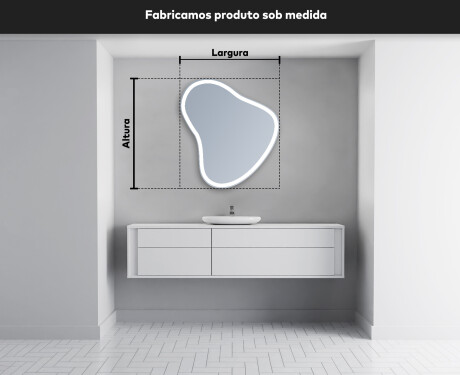 Espelho de Banheiro com LED em Formato Irregular V222 #5