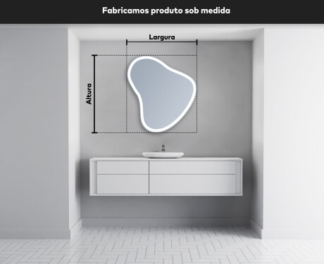 Espelho de Banheiro com LED em Formato Irregular V222 #4