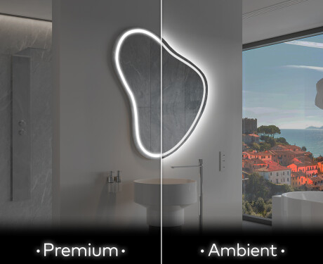 Espelho de Banheiro com LED em Formato Irregular V223
