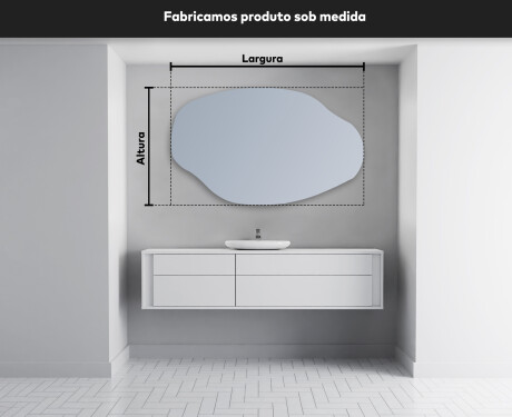 Espelho de Banheiro com LED em Formato Irregular O221 #3