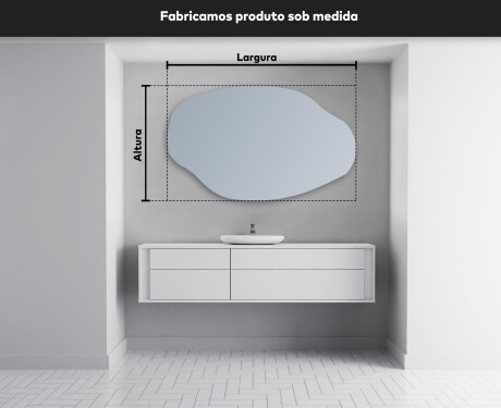 Espelho de Banheiro com LED em Formato Irregular O221 #3