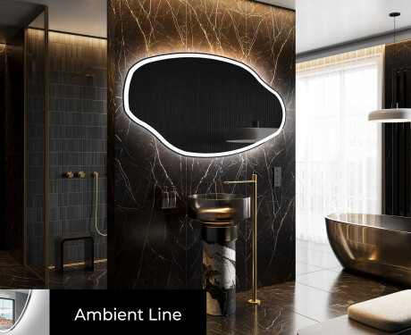 Espelho de Banheiro com LED em Formato Irregular O222