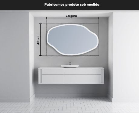 Espelho de Banheiro com LED em Formato Irregular O222 #5