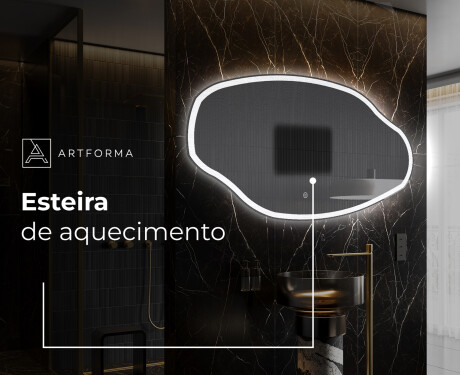 Espelho de Banheiro com LED em Formato Irregular O222 #8