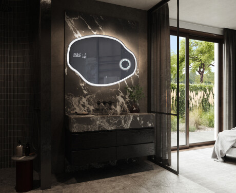 Espelho de Banheiro com LED em Formato Irregular O222 #10