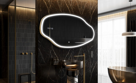 Espelho de Banheiro com LED em Formato Irregular O222