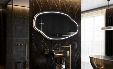 Espelho de Banheiro com LED em Formato Irregular O223