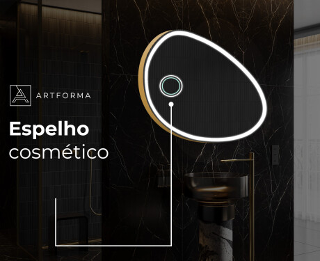 Espelho de Banheiro com LED em Formato Irregular H222 #6