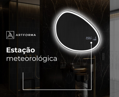 Espelho de Banheiro com LED em Formato Irregular H222 #9