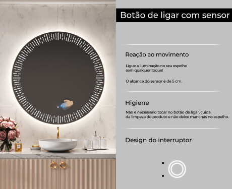 Espelho Redondo Com Luz LED L35 #6