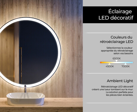 Espelho Redondo Com Luz LED L76 #8