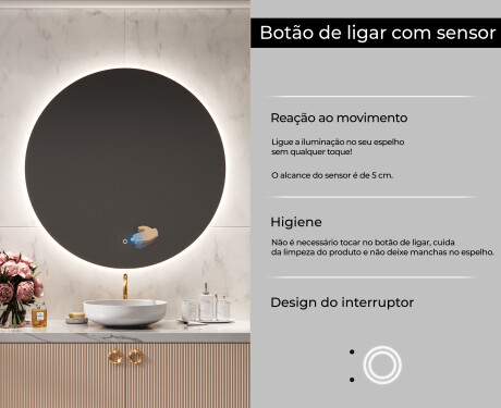 Espelho Redondo Com Luz LED L82 #5