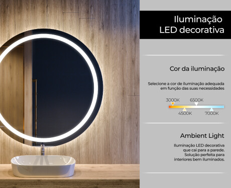 Espelho Redondo Com Luz LED L97 #4
