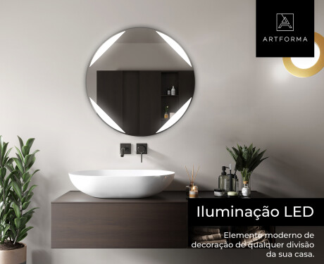 Espelho Redondo Com Luz LED L114 #5