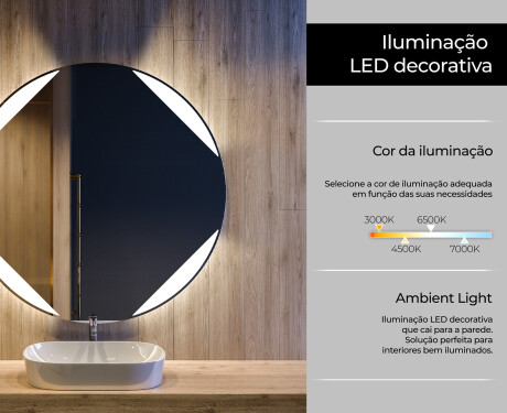Espelho Redondo Com Luz LED L114 #4