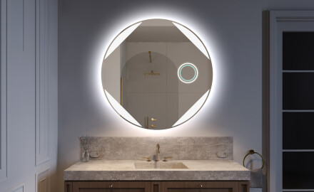 Espelho Redondo Com Luz LED L114