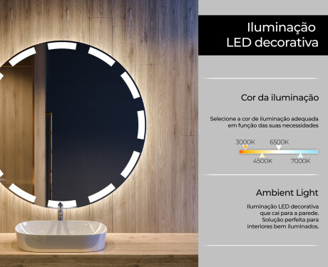 Espelho Redondo Com Luz LED L117 #4