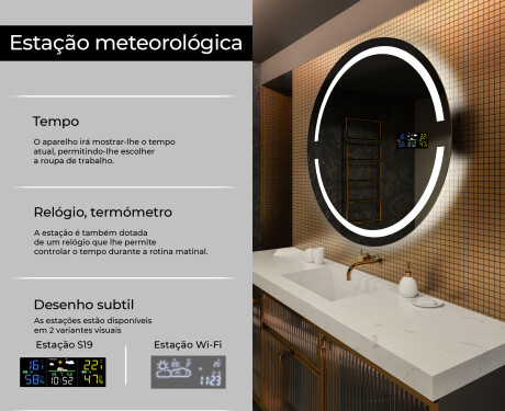 Espelho Redondo Com Luz LED L118 #2