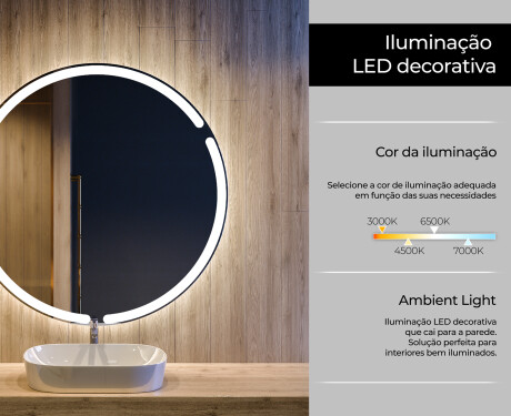 Espelho Redondo Com Luz LED L119 #4