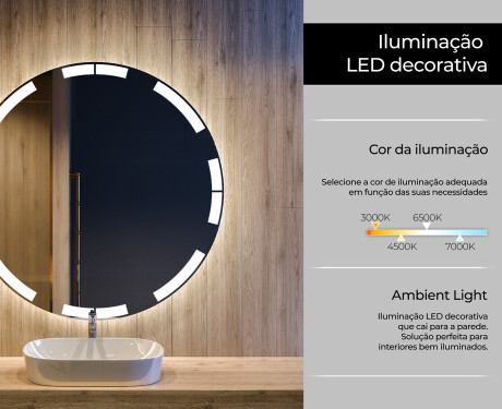 Espelho Redondo Com Luz LED L120 #4