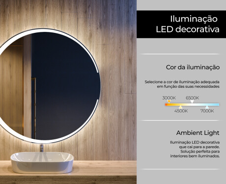 Espelho Redondo Com Luz LED L123 #4