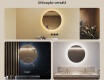 Espelho Redondo Com Luz LED 70cm com luz LED fria de 7000K, luz quente de 3000K ou luz neutra de 4500K #2