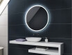 Espelho redondo parede com luz casas de banho a pilhas L76 #2