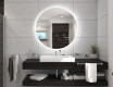 Espelho redondo com luz casas de banho a pilhas L82 #5