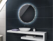 Espelho redondo parede com luz casas de banho a pilhas L115 #2