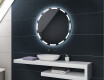 Espelho redondo com luz casas de banho a pilhas L117 #2