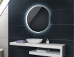 Espelho redondo parede com luz casas de banho a pilhas L123 #2