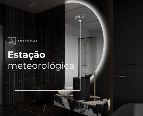 Espelho LED Elegante em Forma de Meia-Lua - Para Casa de Banho A221 #6