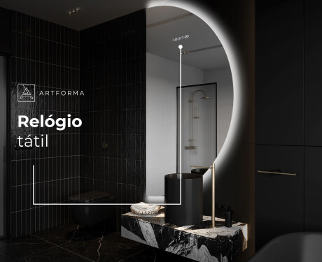 Espelho LED Elegante em Forma de Meia-Lua - Para Casa de Banho A221 #7