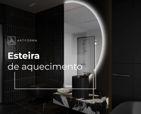 Espelho LED Elegante em Forma de Meia-Lua - Para Casa de Banho A221 #8
