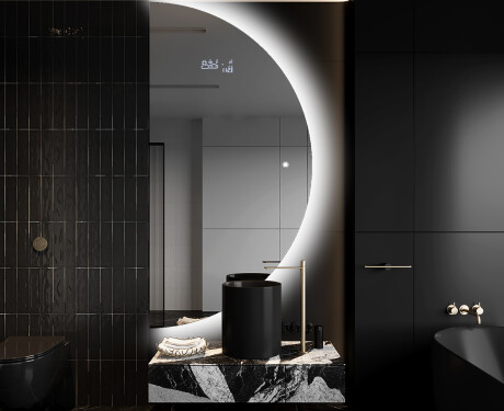 Espelho LED Elegante em Forma de Meia-Lua - Para Casa de Banho A221 #9