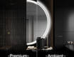 Espelho LED Elegante em Forma de Meia-Lua - Para Casa de Banho A222