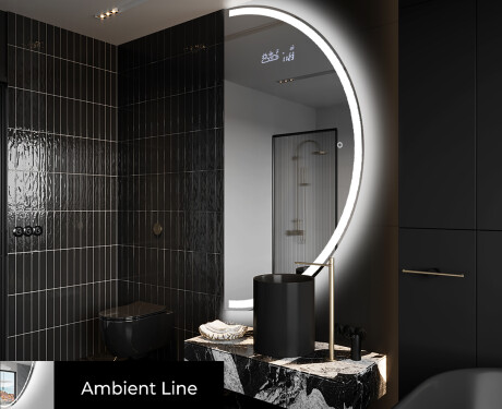 Espelho LED Elegante em Forma de Meia-Lua - Para Casa de Banho A222 #3