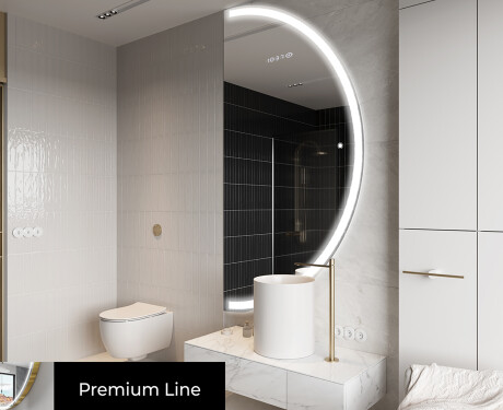 Espelho LED Elegante em Forma de Meia-Lua - Para Casa de Banho A222 #4