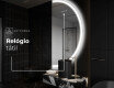 Espelho LED Elegante em Forma de Meia-Lua - Para Casa de Banho A222 #8