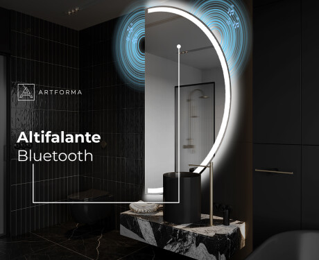 Espelho LED Elegante em Forma de Meia-Lua - Para Casa de Banho A222 #5