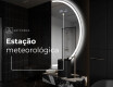 Espelho LED Elegante em Forma de Meia-Lua - Para Casa de Banho A222 #6