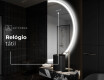 Espelho LED Elegante em Forma de Meia-Lua - Para Casa de Banho A222 #7