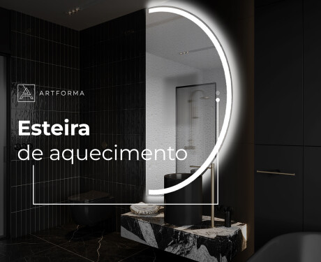Espelho LED Elegante em Forma de Meia-Lua - Para Casa de Banho A222 #8
