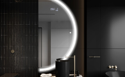 Espelho LED Elegante em Forma de Meia-Lua - Para Casa de Banho A222