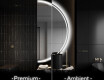 Espelho LED Elegante em Forma de Meia-Lua - Para Casa de Banho A223