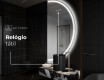 Espelho LED Elegante em Forma de Meia-Lua - Para Casa de Banho A223 #8