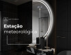 Espelho LED Elegante em Forma de Meia-Lua - Para Casa de Banho A223 #6