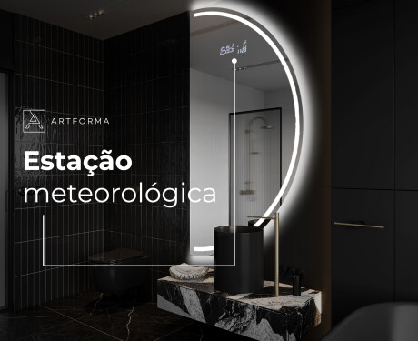 Espelho LED Elegante em Forma de Meia-Lua - Para Casa de Banho A223 #6